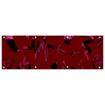 Doodles Maroon Banner and Sign 9  x 3  Front