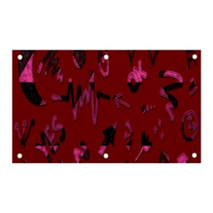 Doodles Maroon Banner And Sign 5  X 3 