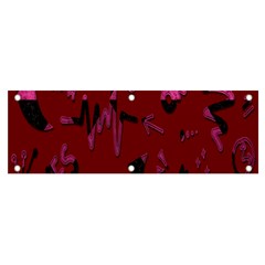 Doodles Maroon Banner And Sign 6  X 2 