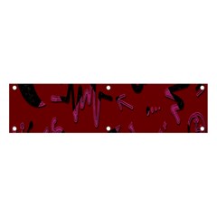 Doodles Maroon Banner And Sign 4  X 1 