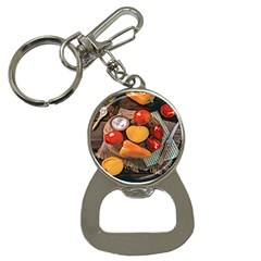 Tomatoes And Bell Pepper - Italian Food Bottle Opener Key Chain by ConteMonfrey