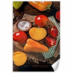 Tomatoes And Bell Pepper - Italian Food Canvas 24  X 36  by ConteMonfrey