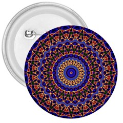 Mandala Kaleidoscope Background 3  Buttons by Wegoenart