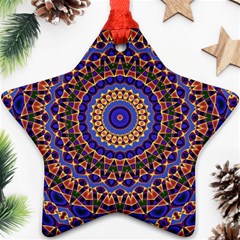 Mandala Kaleidoscope Background Ornament (star) by Wegoenart