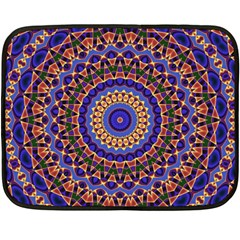 Mandala Kaleidoscope Background Fleece Blanket (mini) by Wegoenart