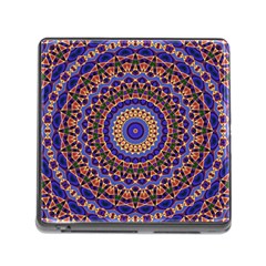 Mandala Kaleidoscope Background Memory Card Reader (square 5 Slot) by Wegoenart