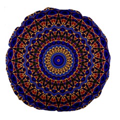 Mandala Kaleidoscope Background Large 18  Premium Round Cushions by Wegoenart