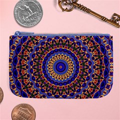 Mandala Kaleidoscope Background Large Coin Purse by Wegoenart