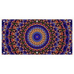 Mandala Kaleidoscope Background Banner And Sign 4  X 2  by Wegoenart