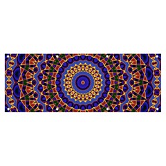 Mandala Kaleidoscope Background Banner And Sign 8  X 3  by Wegoenart