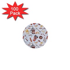 Coffee Coffeemania Caffeine 1  Mini Buttons (100 Pack)  by Wegoenart