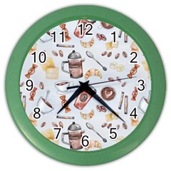 Coffee Coffeemania Caffeine Color Wall Clock by Wegoenart