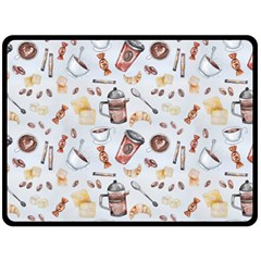 Coffee Coffeemania Caffeine Fleece Blanket (large)  by Wegoenart