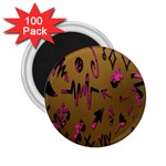 Doodles,gold 2.25  Magnets (100 pack)  Front