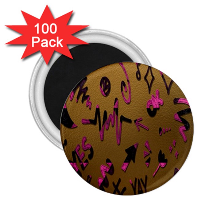 Doodles,gold 2.25  Magnets (100 pack) 