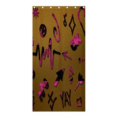 Doodles,gold Shower Curtain 36  X 72  (stall) 