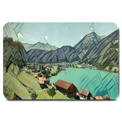 Lake Lungern - Switzerland Large Doormat  by ConteMonfrey