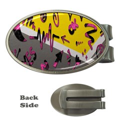 Doodles,gray Money Clips (oval)  by nateshop