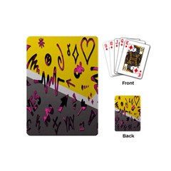 Doodles,gray Playing Cards Single Design (mini) by nateshop