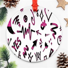 Doodles Round Ornament (two Sides) by nateshop