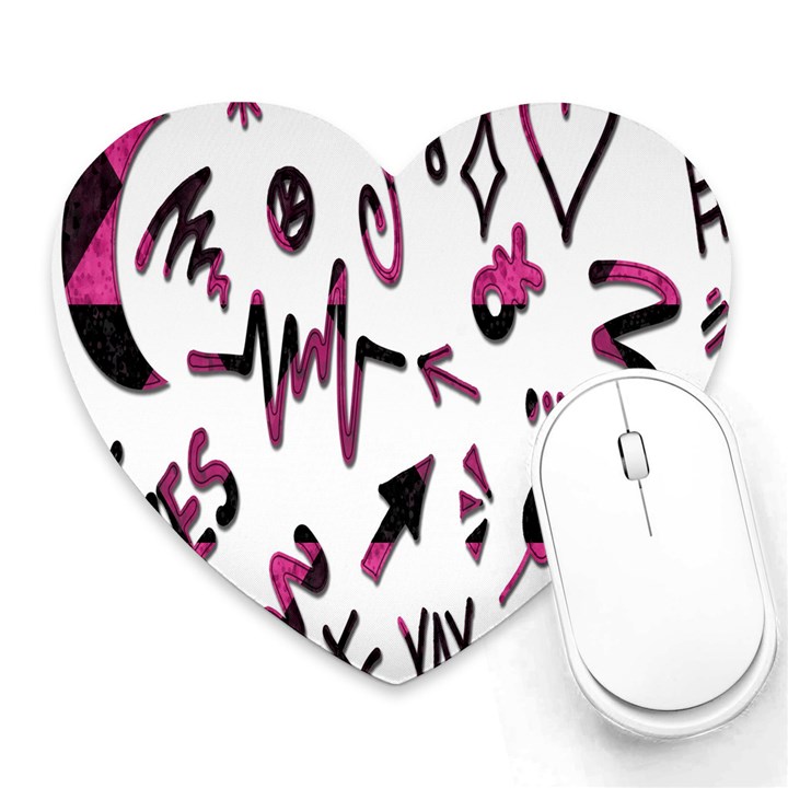 Doodles Heart Mousepads