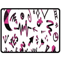 Doodles Fleece Blanket (large)  by nateshop