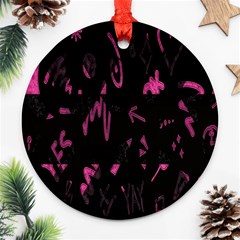 Doodles-black Ornament (round) by nateshop