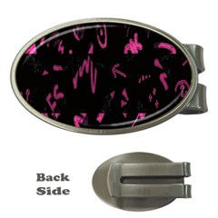 Doodles-black Money Clips (oval)  by nateshop