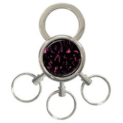 Doodles-black 3-ring Key Chain