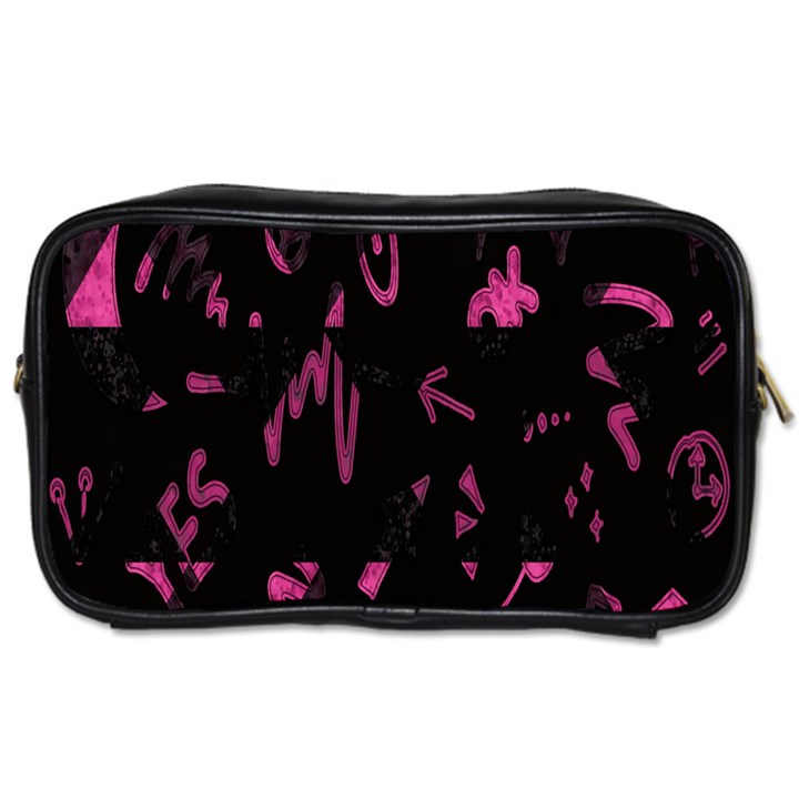 Doodles-black Toiletries Bag (Two Sides)