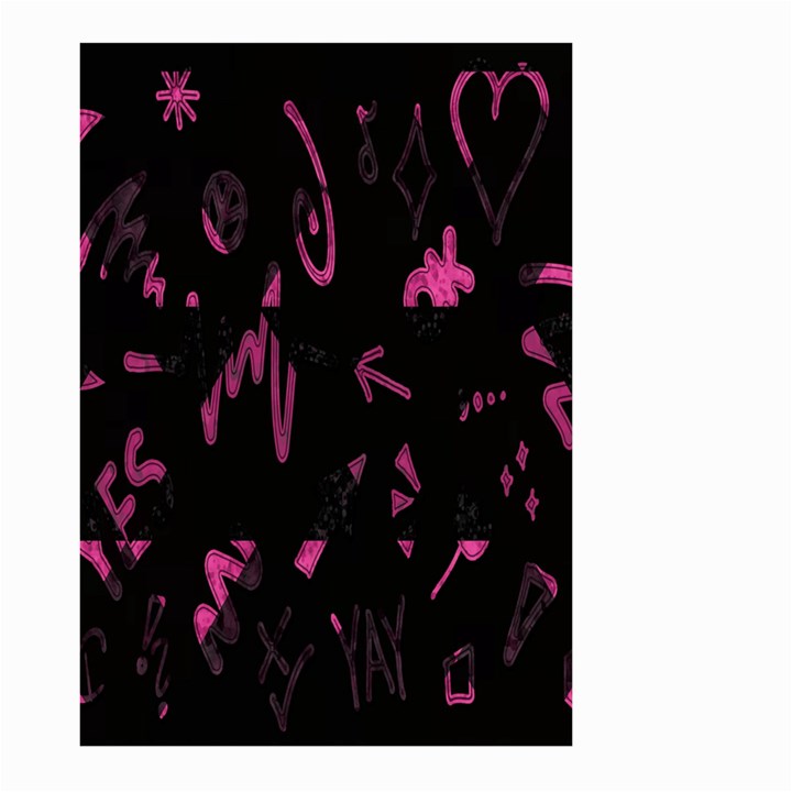 Doodles-black Large Garden Flag (Two Sides)