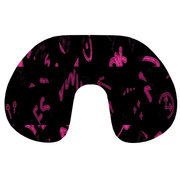 Doodles-black Travel Neck Pillow