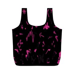 Doodles-black Full Print Recycle Bag (m)