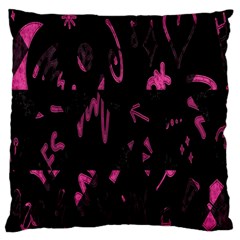 Doodles-black Large Cushion Case (one Side) by nateshop