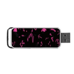 Doodles-black Portable Usb Flash (two Sides) by nateshop