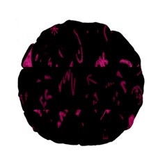 Doodles-black Standard 15  Premium Flano Round Cushions by nateshop