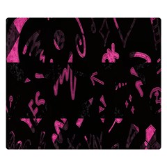 Doodles-black Double Sided Flano Blanket (small)  by nateshop