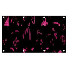 Doodles-black Banner And Sign 7  X 4 