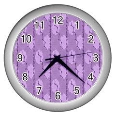 Flowers Wall Clock (silver) by nateshop