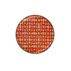 Gold-red Flower Hat Clip Ball Marker (10 Pack) by nateshop