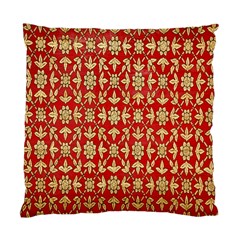 Gold-red Flower Standard Cushion Case (two Sides) by nateshop