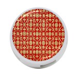 Gold-red Flower 4-Port USB Hub (One Side) Front