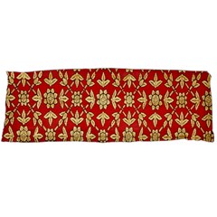 Gold-red Flower Body Pillow Case (dakimakura) by nateshop