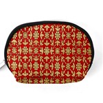 Gold-red Flower Accessory Pouch (Medium) Back