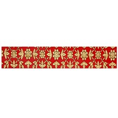 Gold-red Flower Large Flano Scarf  by nateshop