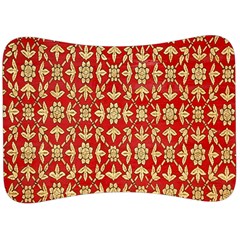 Gold-red Flower Velour Seat Head Rest Cushion by nateshop