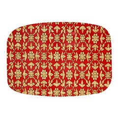 Gold-red Flower Mini Square Pill Box by nateshop