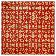 Gold-red Flower Lightweight Scarf  by nateshop