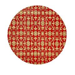 Gold-red Flower Mini Round Pill Box (pack Of 3) by nateshop