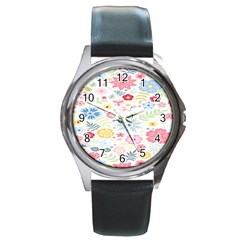 Graphic Art 002 Round Metal Watch by nateshop